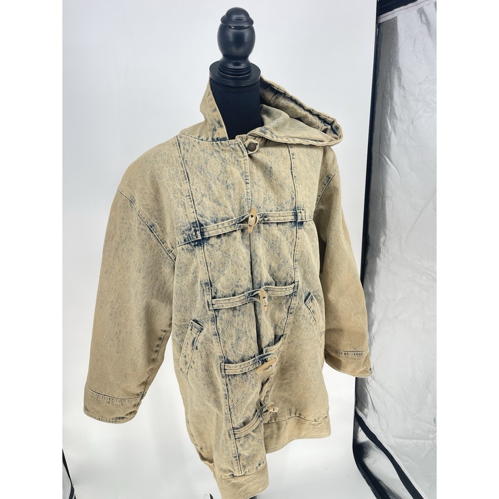 VTG Retro 90s Gitano Outerwear‎ Oversized Denim Peach Coat Unisex Xl